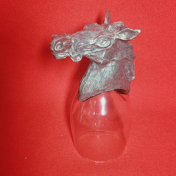 Vintage Frankli Wild Pewter Horse Head Shot Glass - Picture 7 of 13